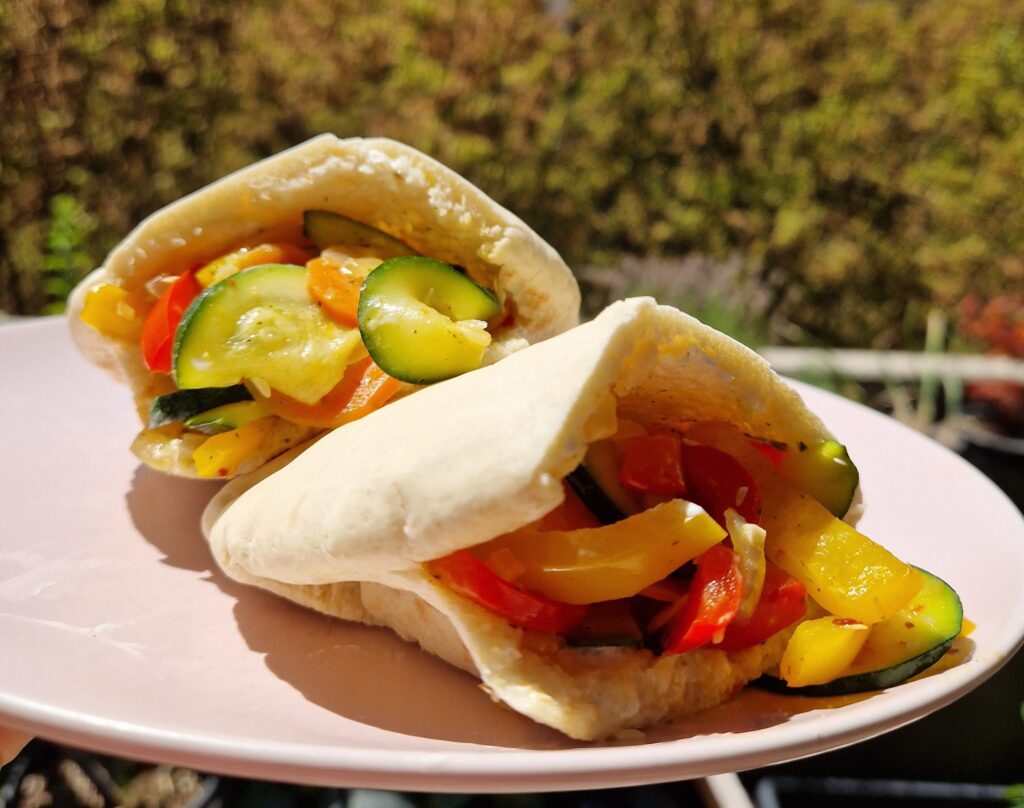 Pita mit Sommergemüse - Rezeptologie