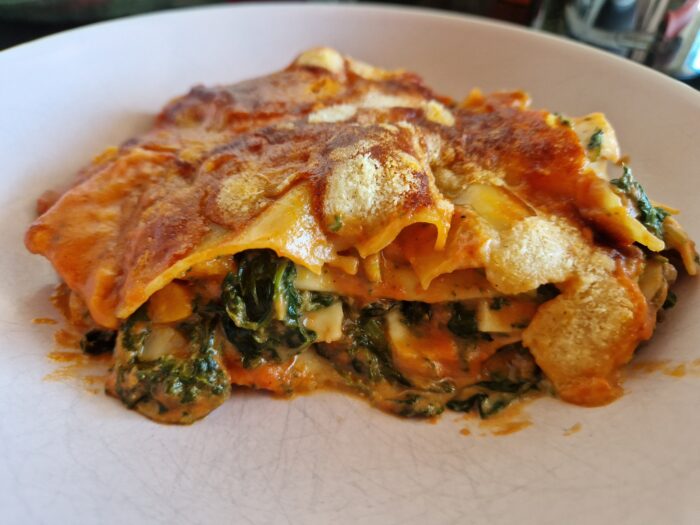 Pilz-Spinat-Lasagne