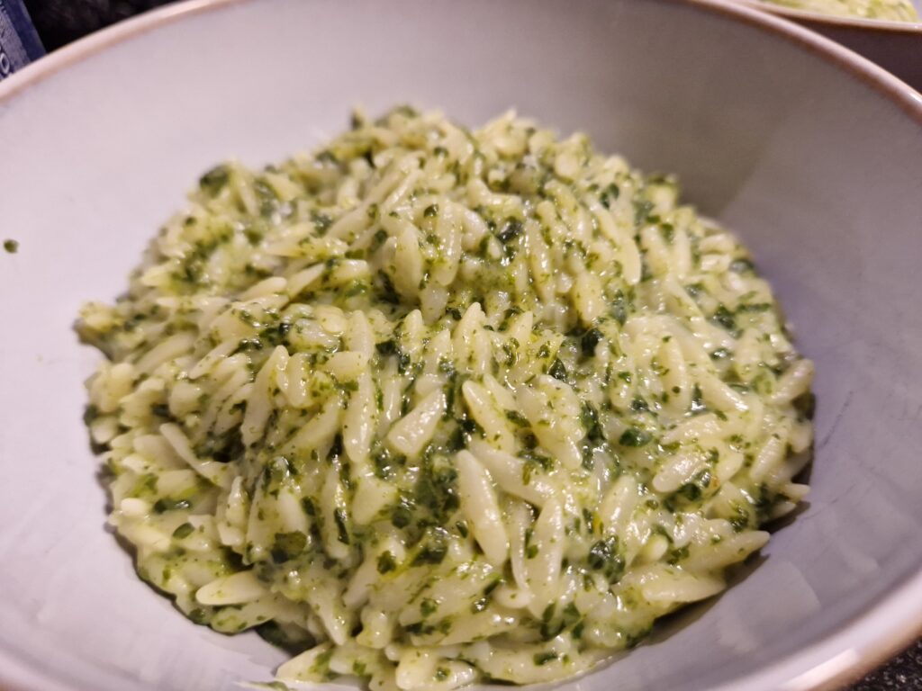 Knoblauch-Spinat-Risoni - Rezeptologie